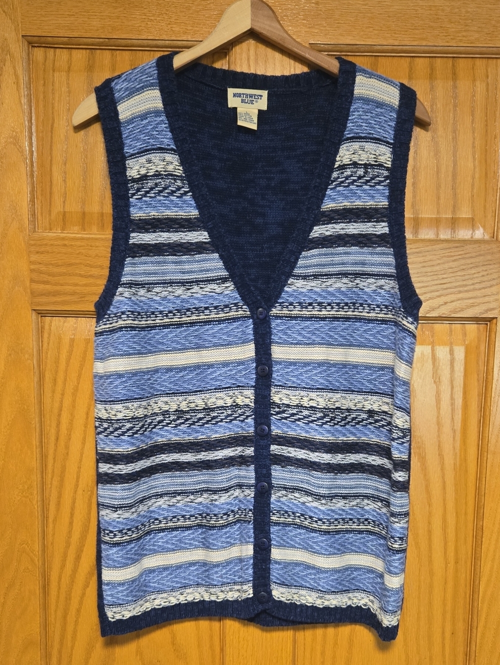 Vintage Northwest Blue Stripe Sweater Vest